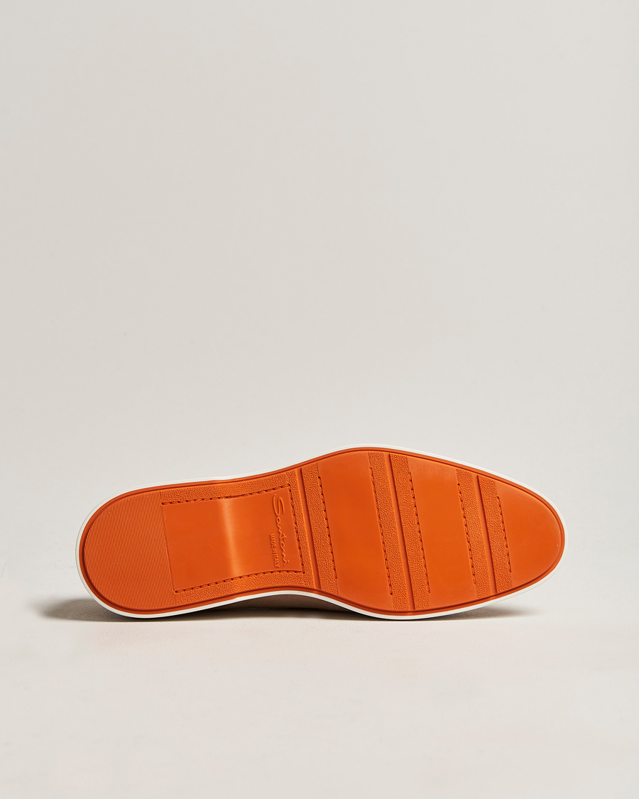 Herren | Santoni Summer Loafer Beige Suede | Santoni | Summer Loafer Beige Suede