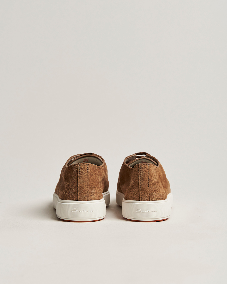 Herren | Santoni Plain Sneaker Dark Brown Suede | Santoni | Plain Sneaker Dark Brown Suede