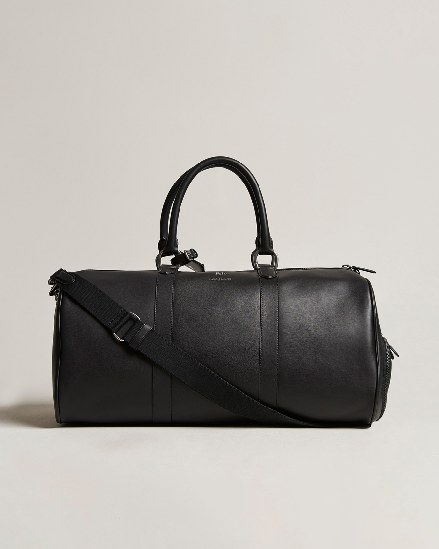 Herren | Polo Ralph Lauren Leather Duffle Bag Black | Polo Ralph Lauren | Leather Duffle Bag Black