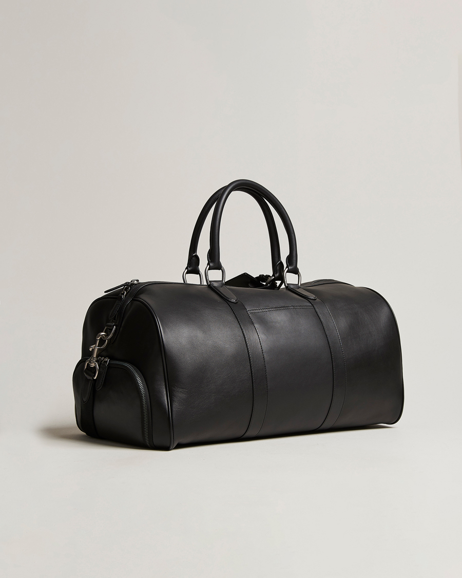 Herren | Polo Ralph Lauren Leather Duffle Bag Black | Polo Ralph Lauren | Leather Duffle Bag Black