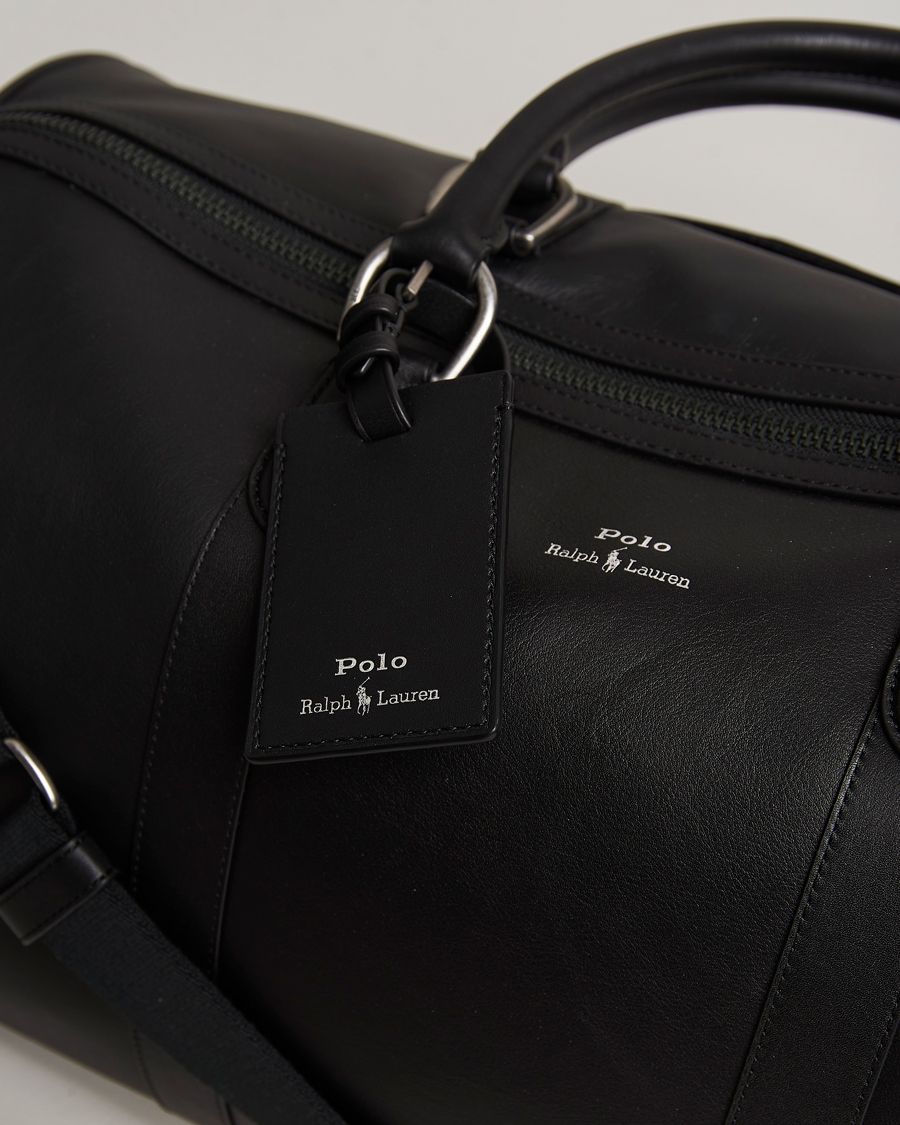 Herren | Polo Ralph Lauren Leather Duffle Bag Black | Polo Ralph Lauren | Leather Duffle Bag Black