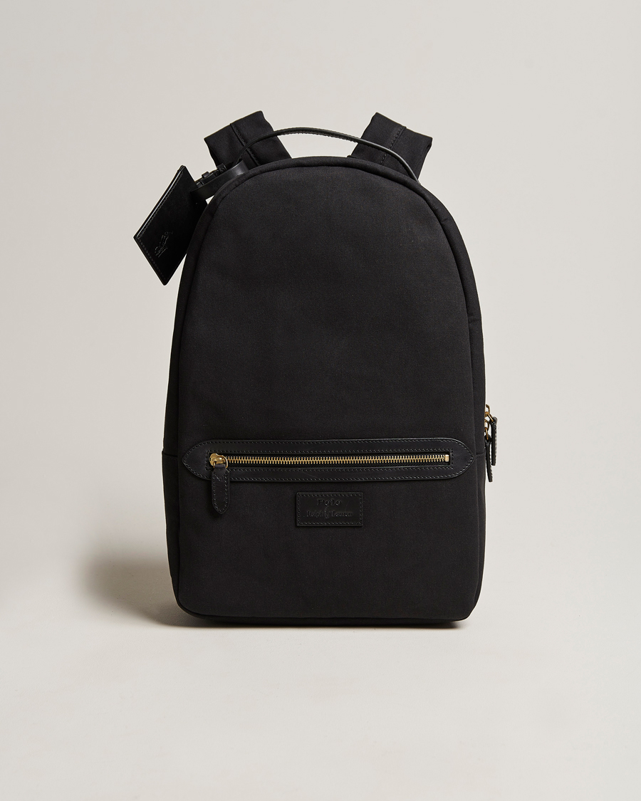 Herren | Polo Ralph Lauren Canvas/Leather Backpack Black | Polo Ralph Lauren | Canvas/Leather Backpack Black