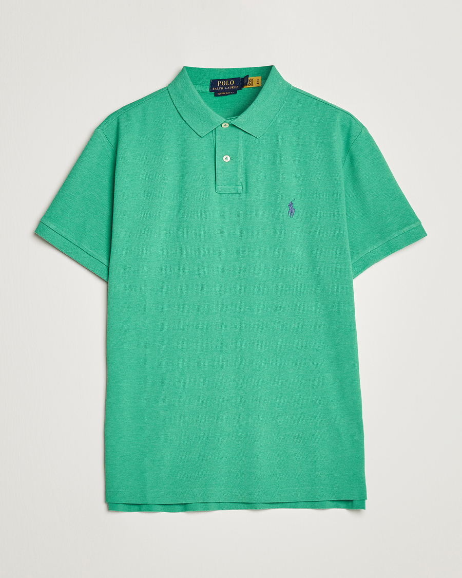 Herren | Poloshirts | Polo Ralph Lauren | Custom Slim Fit Polo Palm Green Heather