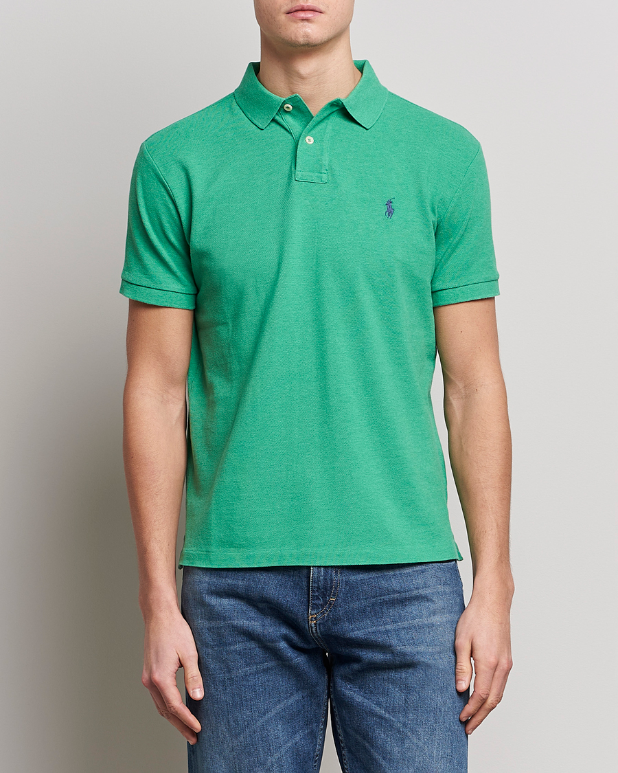 Herren | Poloshirts | Polo Ralph Lauren | Custom Slim Fit Polo Palm Green Heather