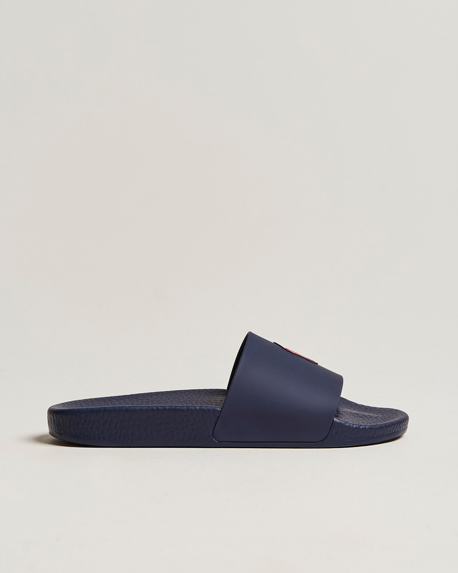 Herren | Polo Ralph Lauren Logo Slides Navy | Polo Ralph Lauren | Logo Slides Navy
