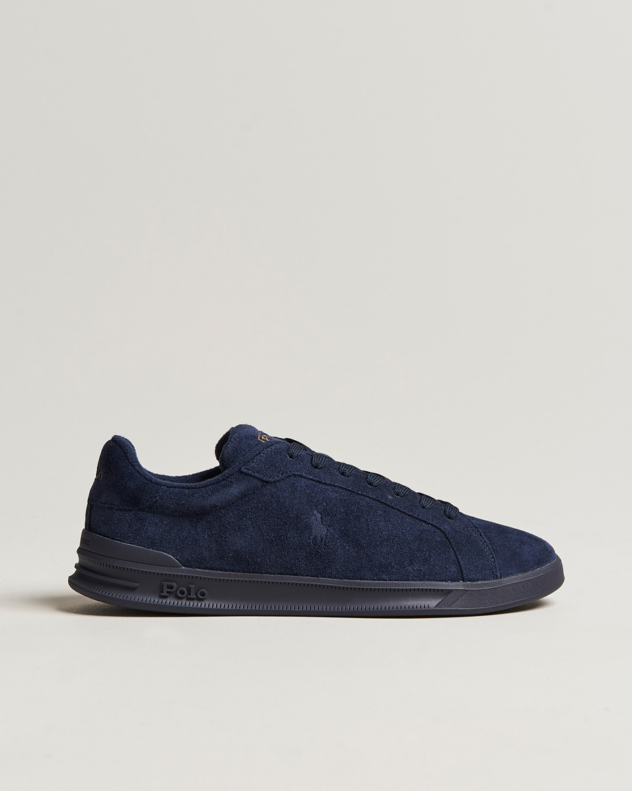 Herren | Polo Ralph Lauren Heritage Court Suede Sneaker Hunter Navy | Polo Ralph Lauren | Heritage Court Suede Sneaker Hunter Navy