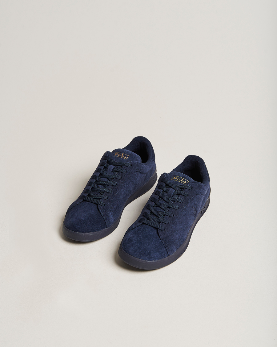 Herren | Polo Ralph Lauren Heritage Court Suede Sneaker Hunter Navy | Polo Ralph Lauren | Heritage Court Suede Sneaker Hunter Navy