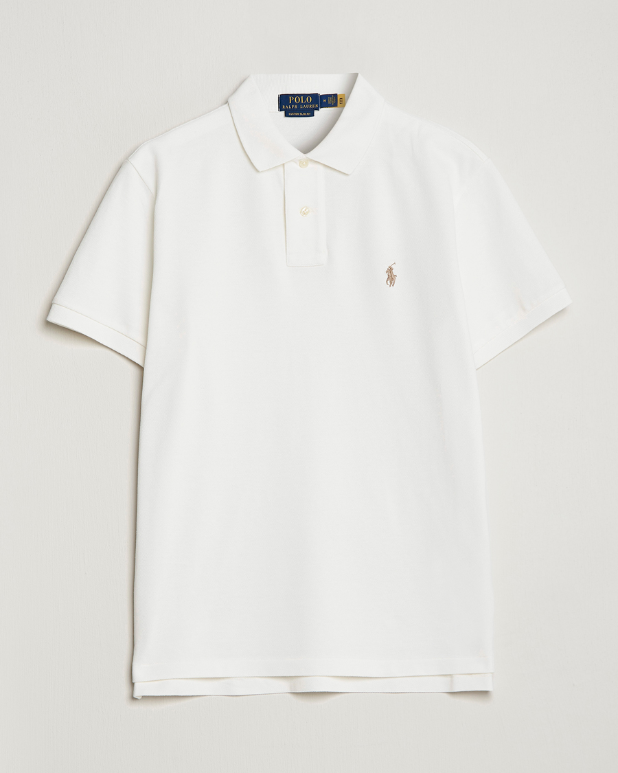 Herren | Poloshirts | Polo Ralph Lauren | Custom Slim Fit Polo Deckwash White