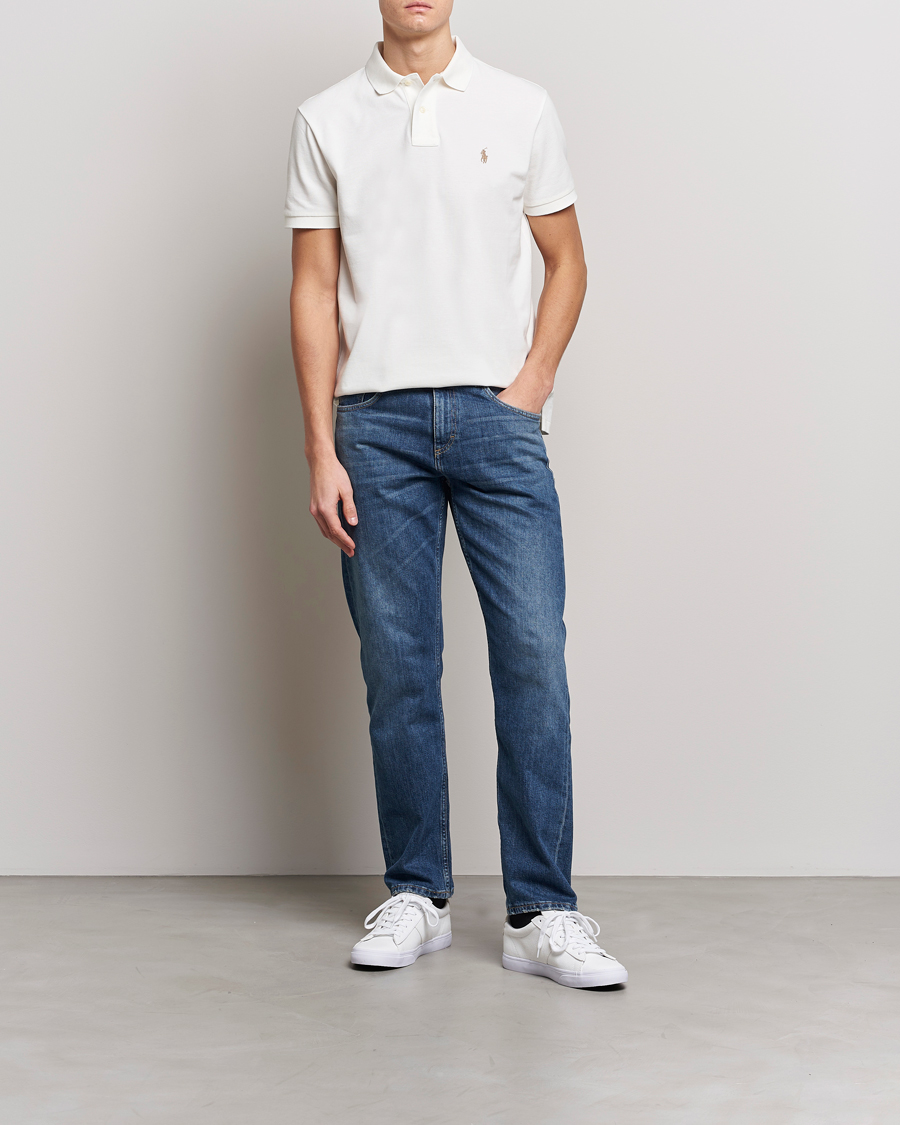 Herren | Poloshirts | Polo Ralph Lauren | Custom Slim Fit Polo Deckwash White