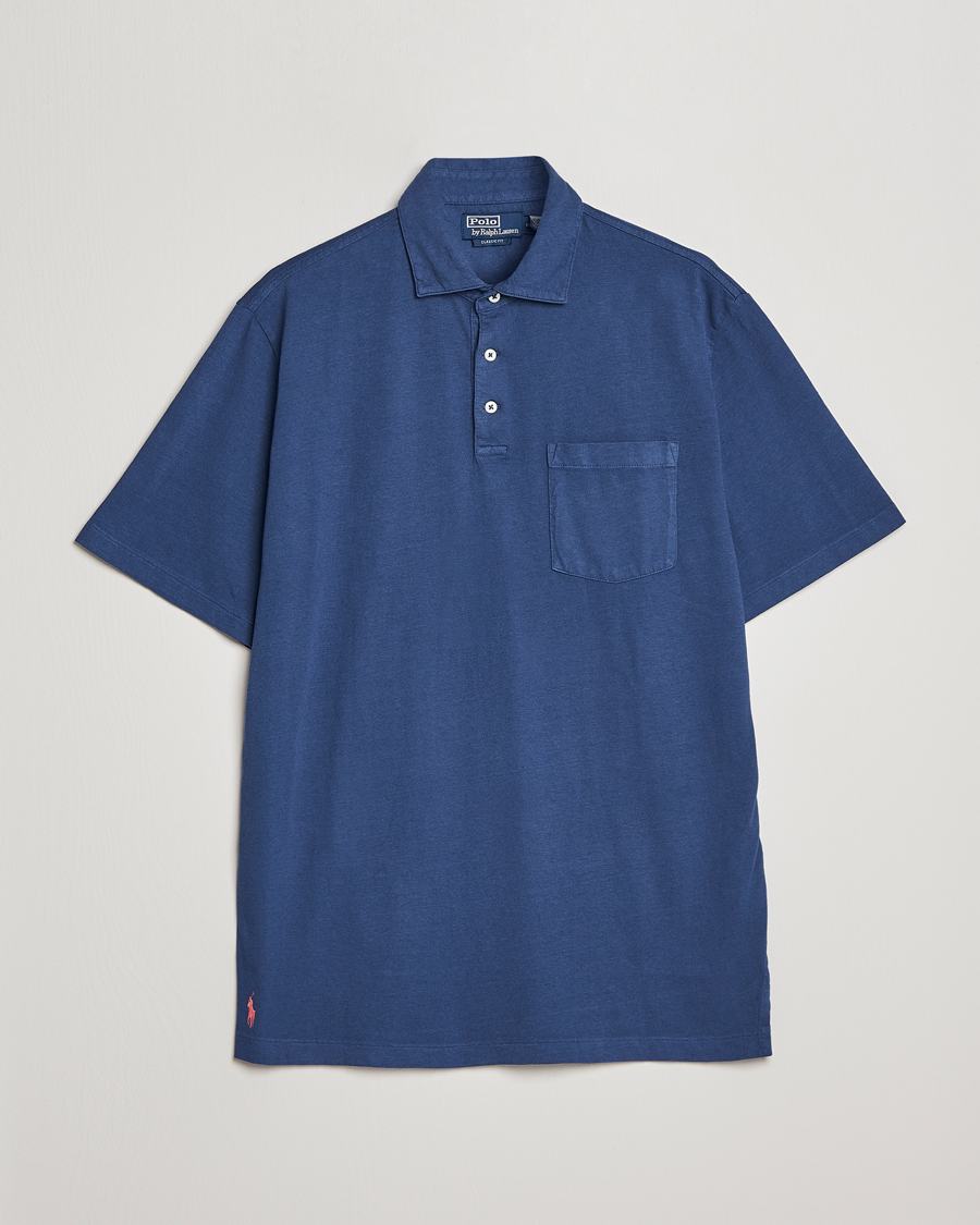 Herren | Poloshirts | Polo Ralph Lauren | Cotton/Linen Polo Light Navy