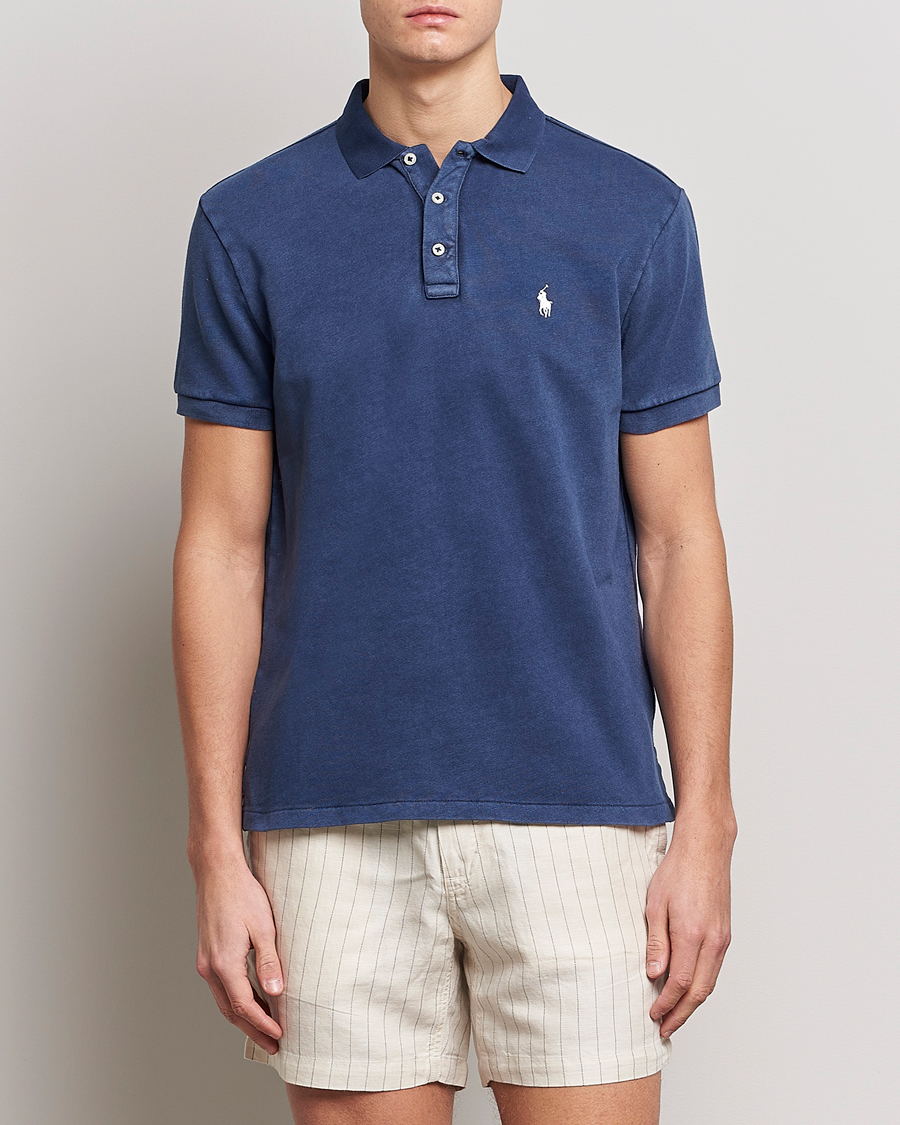 Herren | Poloshirts | Polo Ralph Lauren | Custom Fit Spa Terry Polo Newport Navy