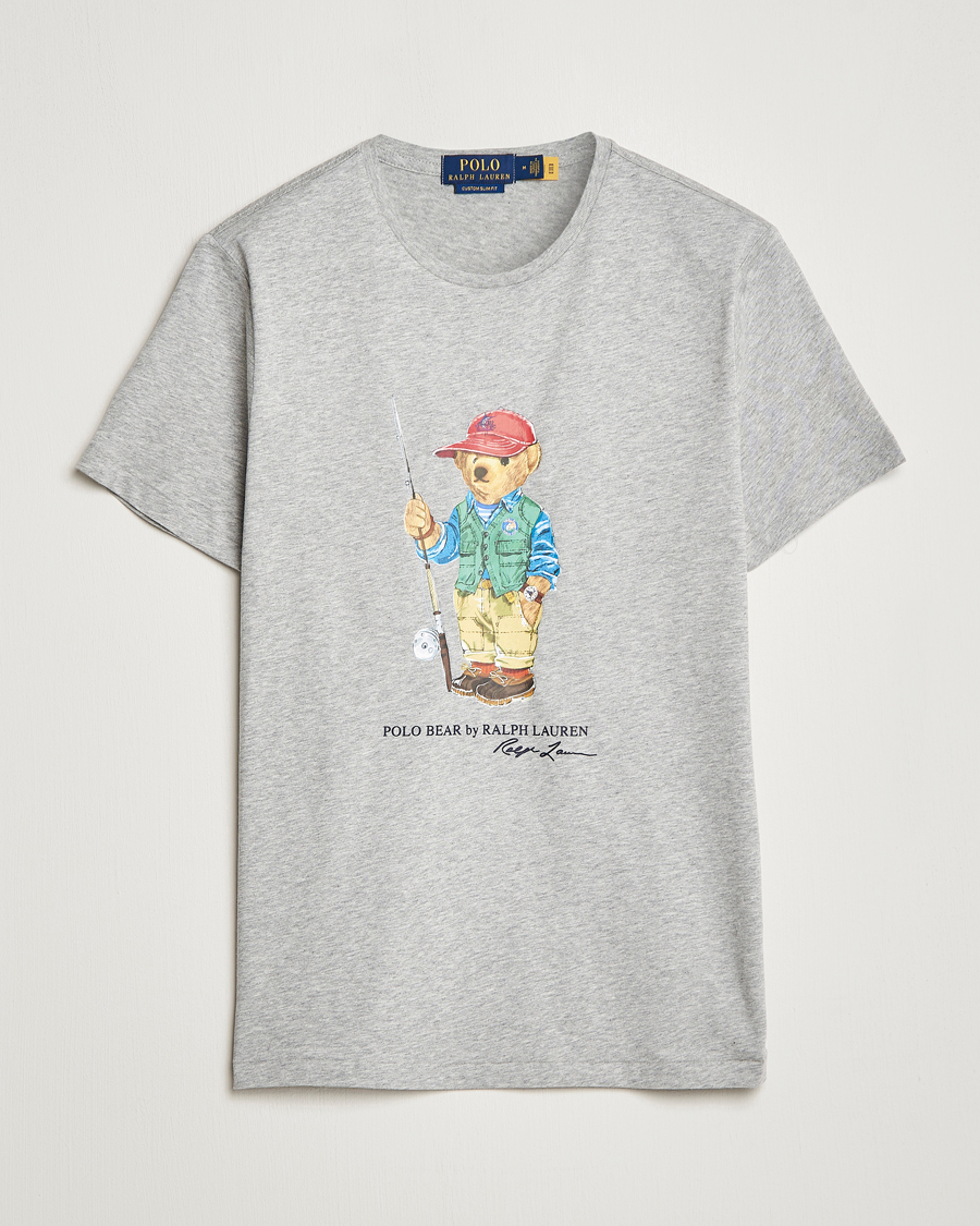 Herren | T-Shirts | Polo Ralph Lauren | Printed Heritage Bear Crew Neck T-Shirt Andover Heather