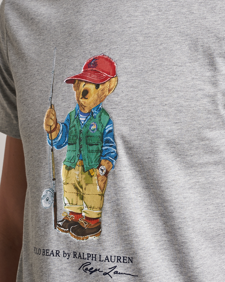 Herren | T-Shirts | Polo Ralph Lauren | Printed Heritage Bear Crew Neck T-Shirt Andover Heather