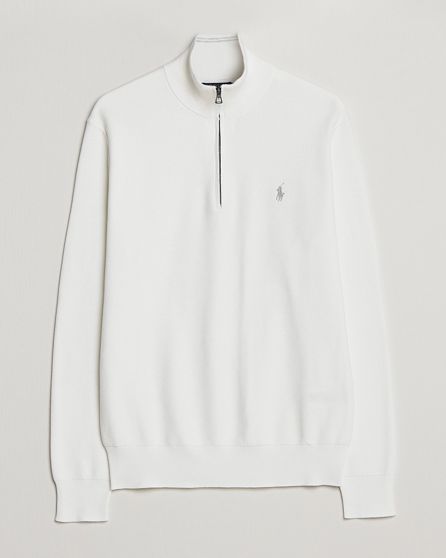 Herren | Pullover | Polo Ralph Lauren | Textured Half-Zip Deckwash White