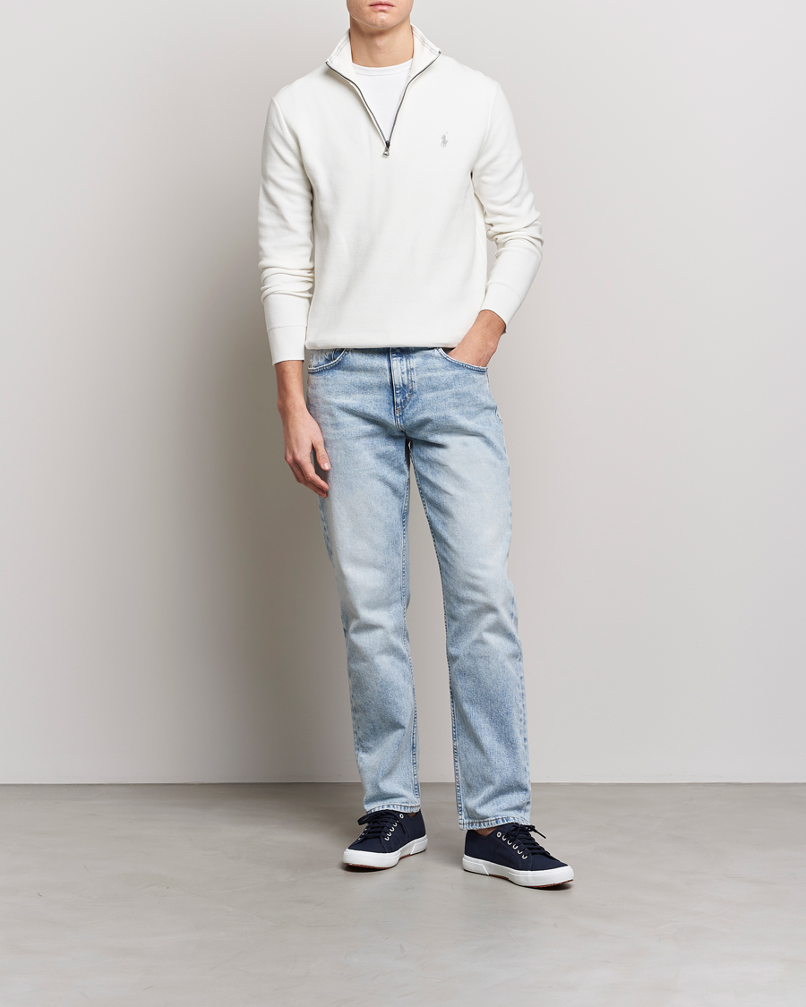 Herren | Pullover | Polo Ralph Lauren | Textured Half-Zip Deckwash White