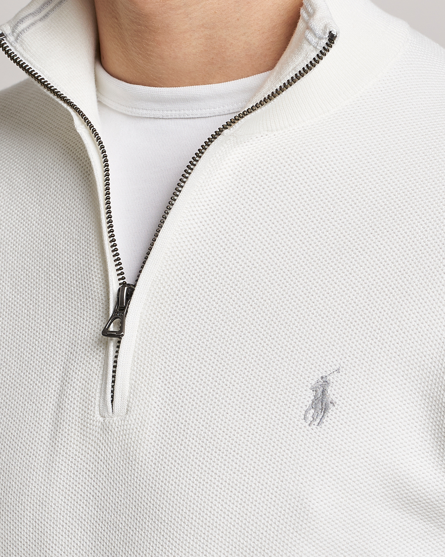 Herren | Pullover | Polo Ralph Lauren | Textured Half-Zip Deckwash White