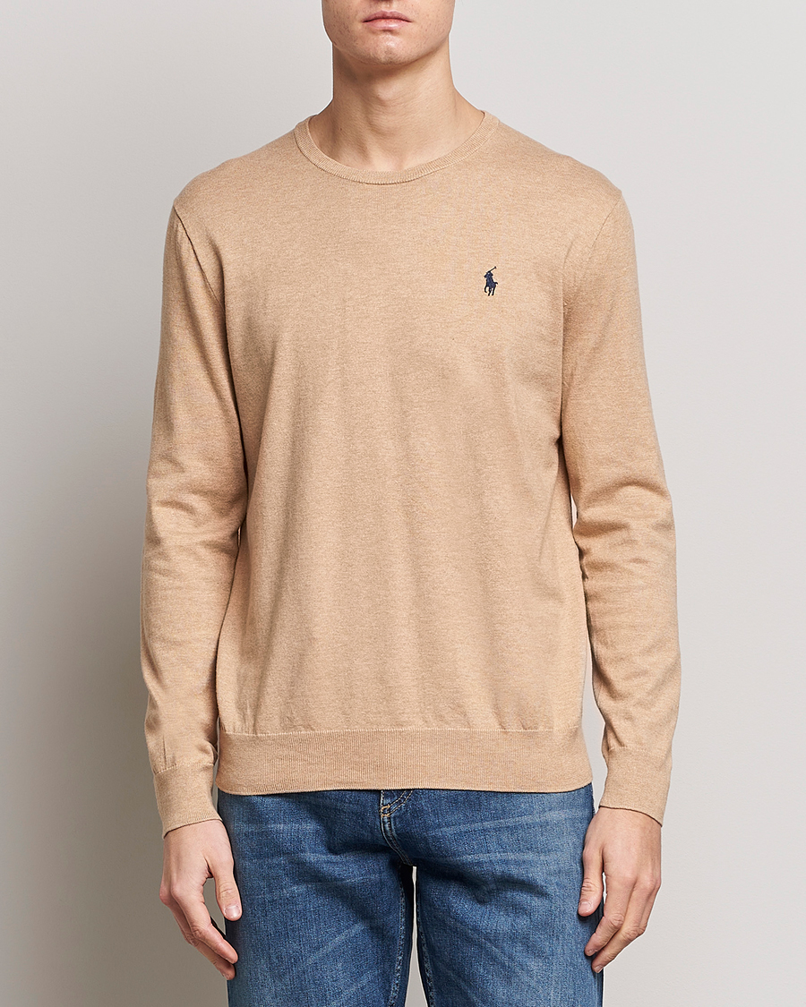 Herren | Sale | Polo Ralph Lauren | Cotton Crew Neck Sweater Camel Melange