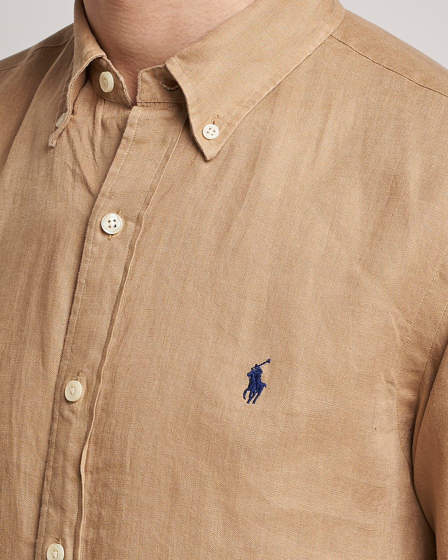 Herren | Hemden | Polo Ralph Lauren | Custom Fit Linen Button Down Vintage Khaki