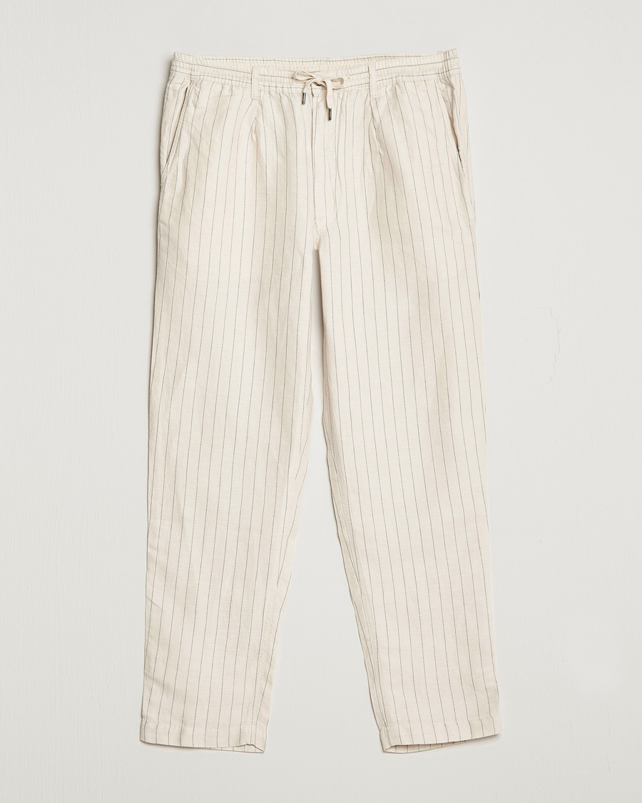 Herren | Hosen | Polo Ralph Lauren | Prepster Linen/Tencel Pinstripe Trousers Andover Cream