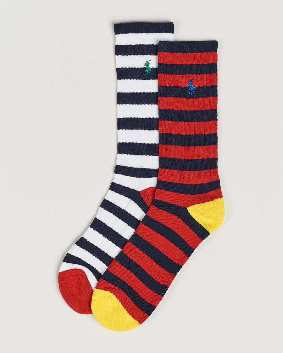 Herren | Unterwäsche | Polo Ralph Lauren | Striped 2-Pack Sock Red/Navy