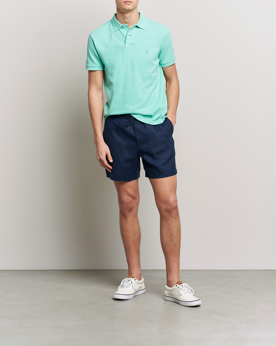 Herren | Poloshirts | Polo Ralph Lauren | Custom Slim Fit Polo Aqua Verde