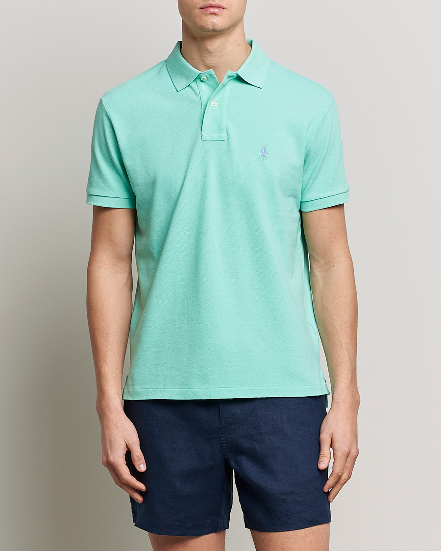 Herren | Poloshirts | Polo Ralph Lauren | Custom Slim Fit Polo Aqua Verde