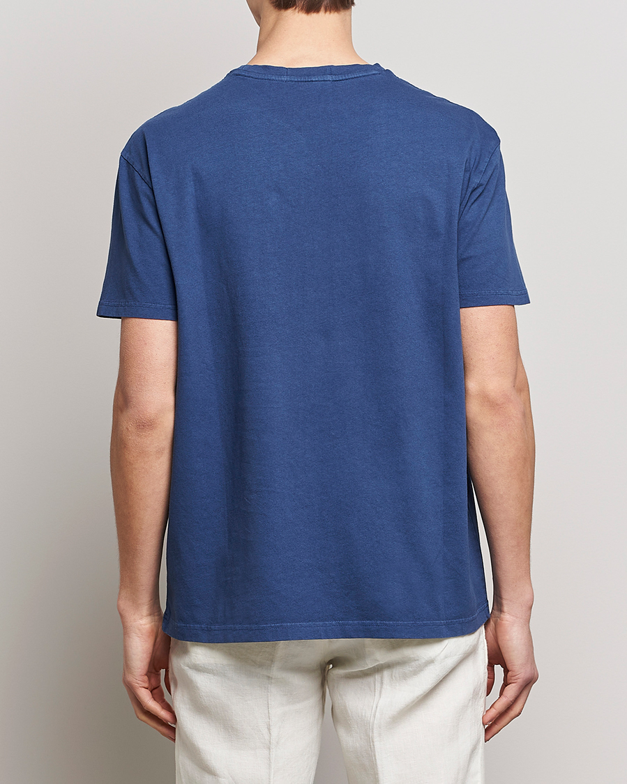 Herren | T-Shirts | Polo Ralph Lauren | Cotton/Linen Crew Neck T-Shirt Light Navy