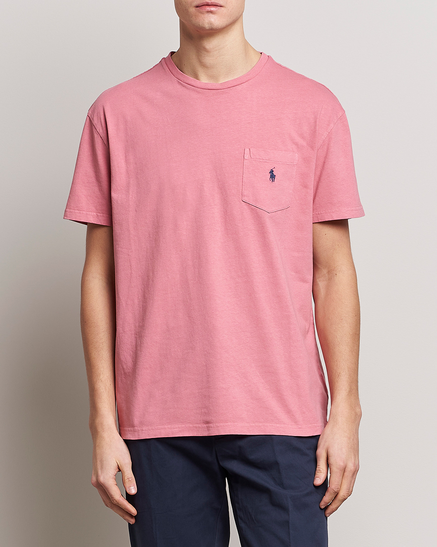 Herren | T-Shirts | Polo Ralph Lauren | Cotton/Linen Crew Neck T-Shirt Desert Rose