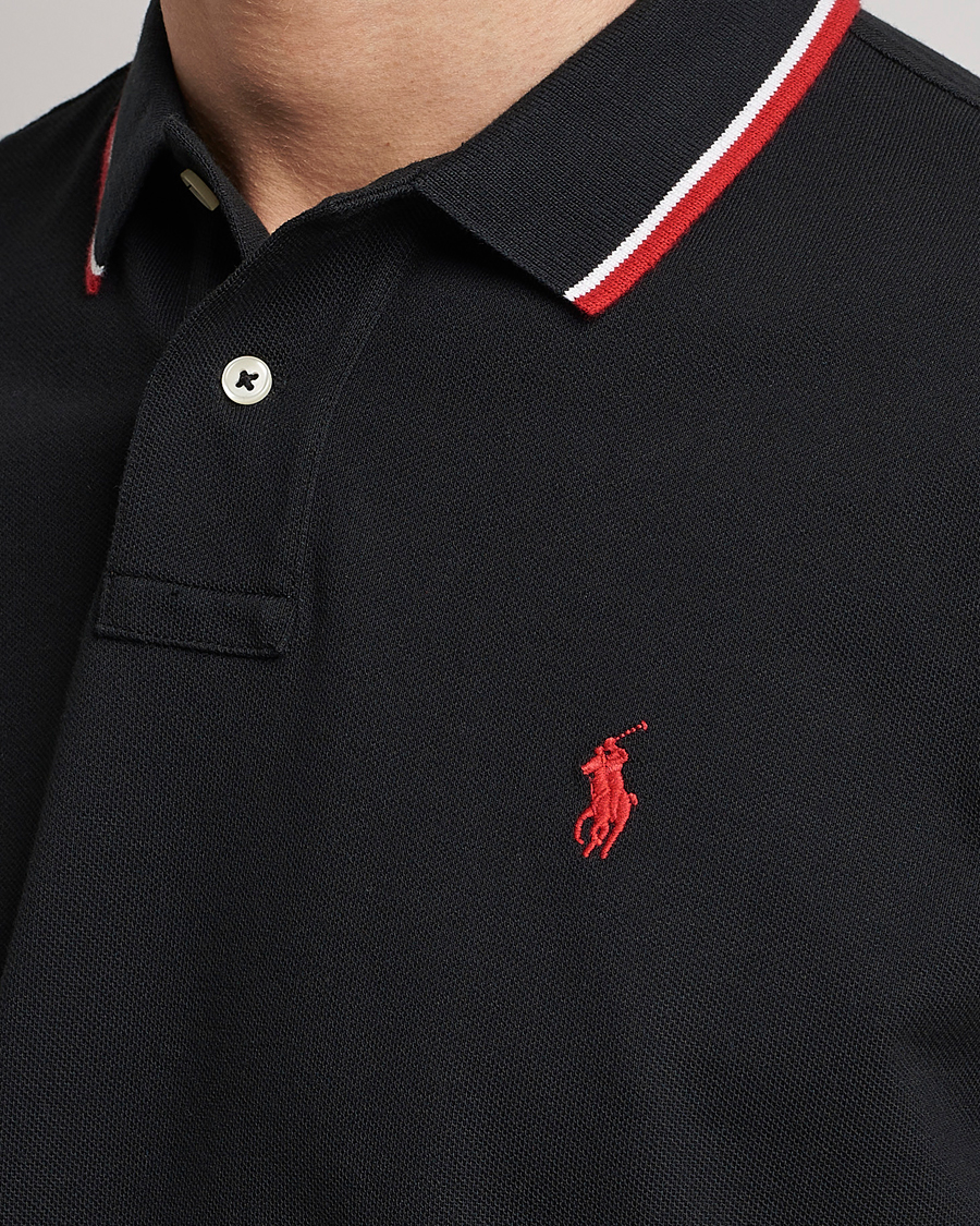Herren | Poloshirts | Polo Ralph Lauren | Custom Slim Fit Tipped Polo Black