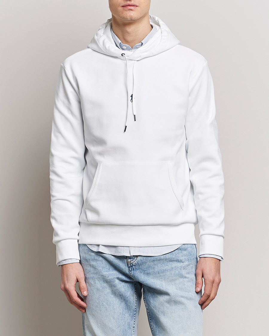 Herren | Pullover | Polo Ralph Lauren | Double Knit Center Logo Hoodie White