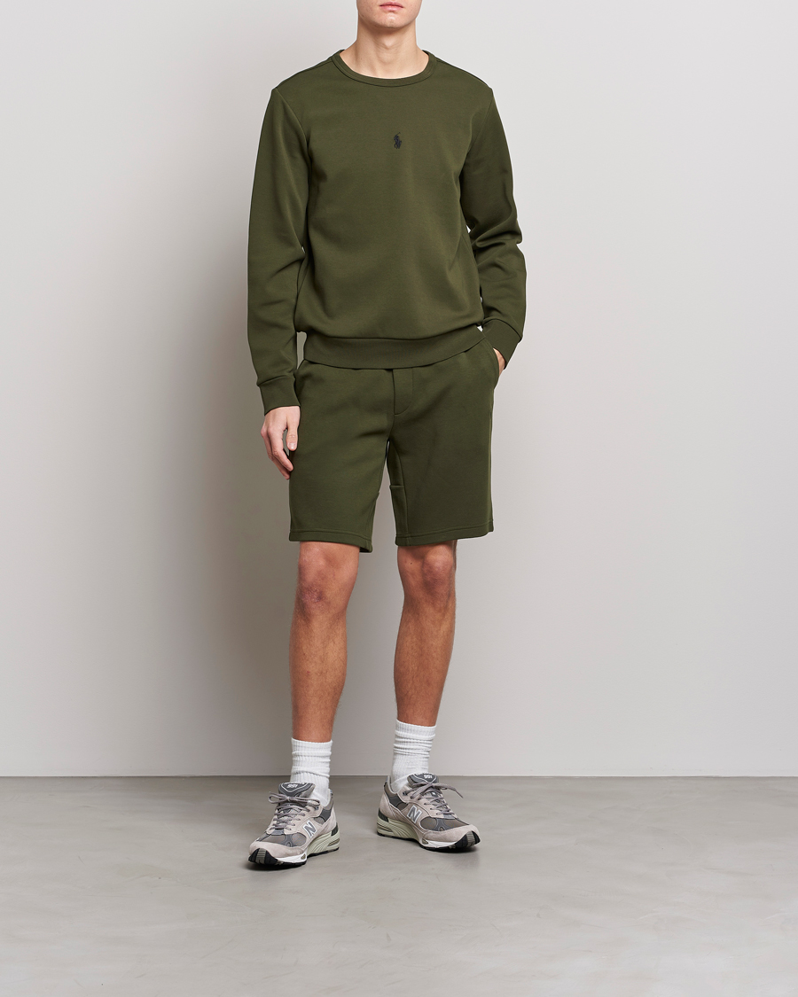 Herren | Pullover | Polo Ralph Lauren | Double Knit Center Logo Sweatshirt Company Olive