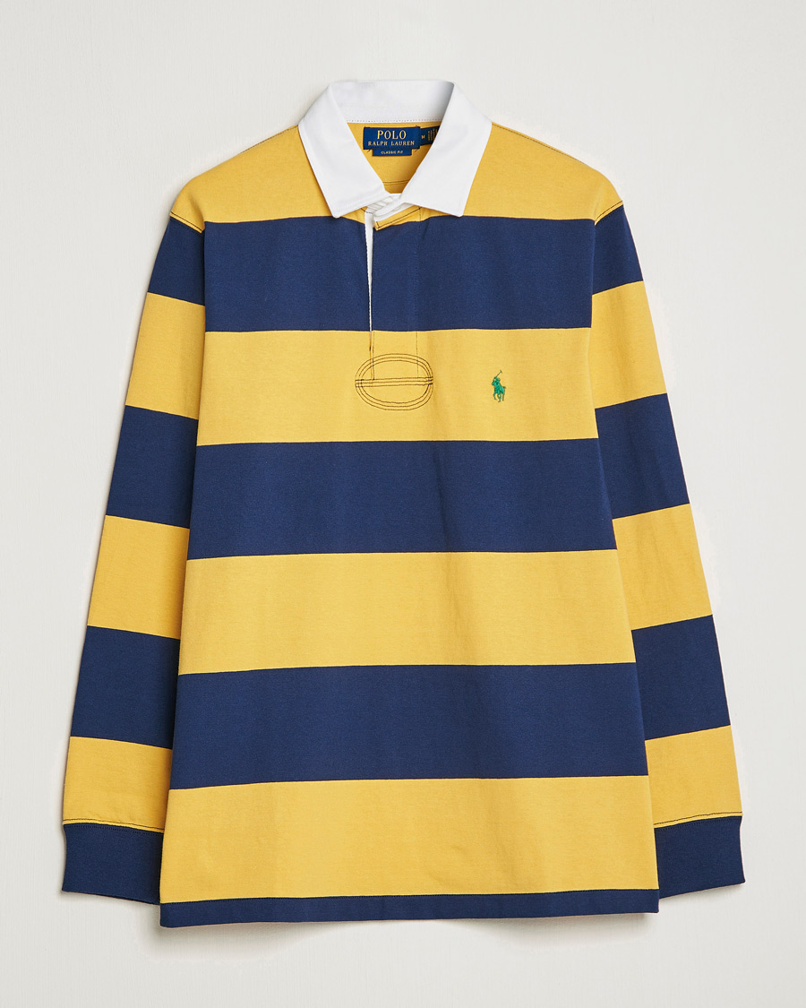 Herren | Pullover | Polo Ralph Lauren | Jersey Striped Rugger Yellow/Navy