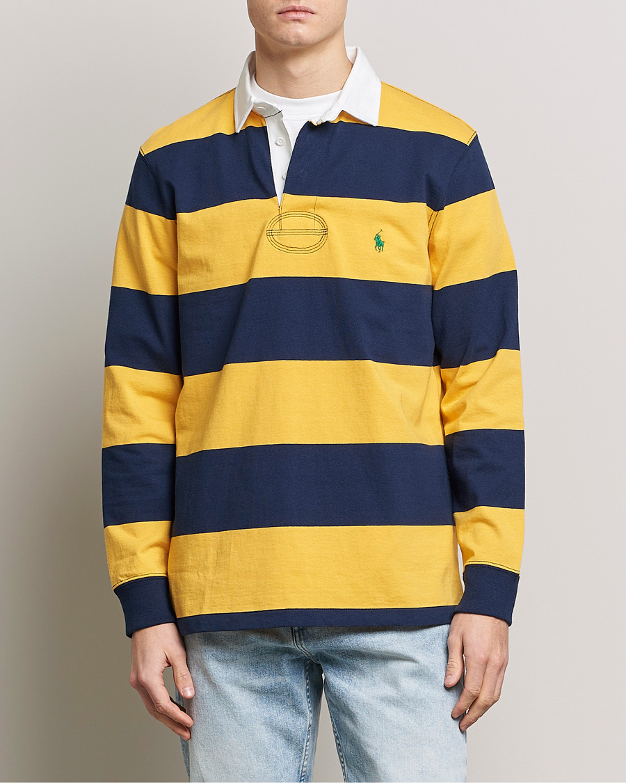 Herren | Pullover | Polo Ralph Lauren | Jersey Striped Rugger Yellow/Navy