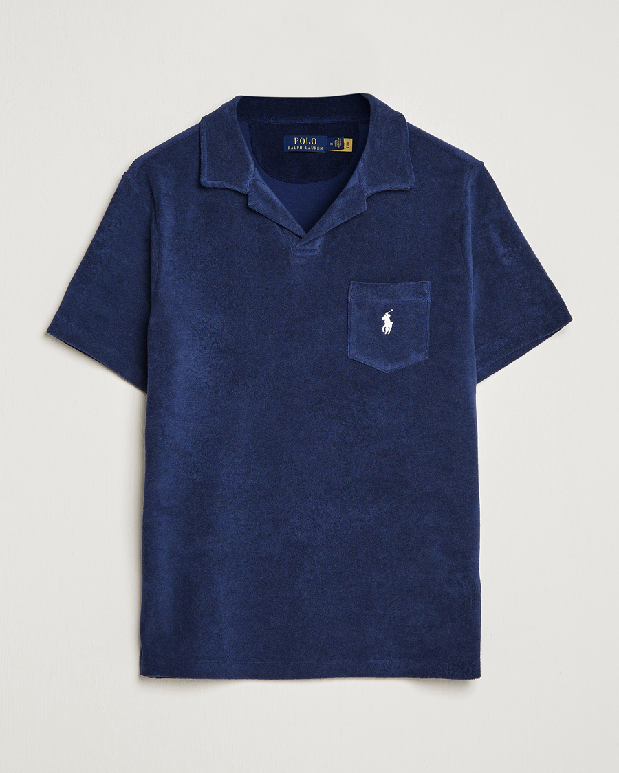 Herren | Poloshirts | Polo Ralph Lauren | Cotton Terry Open Collar Polo Newport Navy