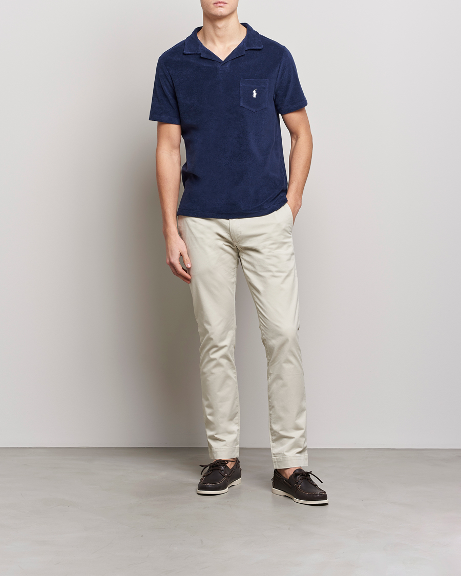 Herren | Poloshirts | Polo Ralph Lauren | Cotton Terry Open Collar Polo Newport Navy
