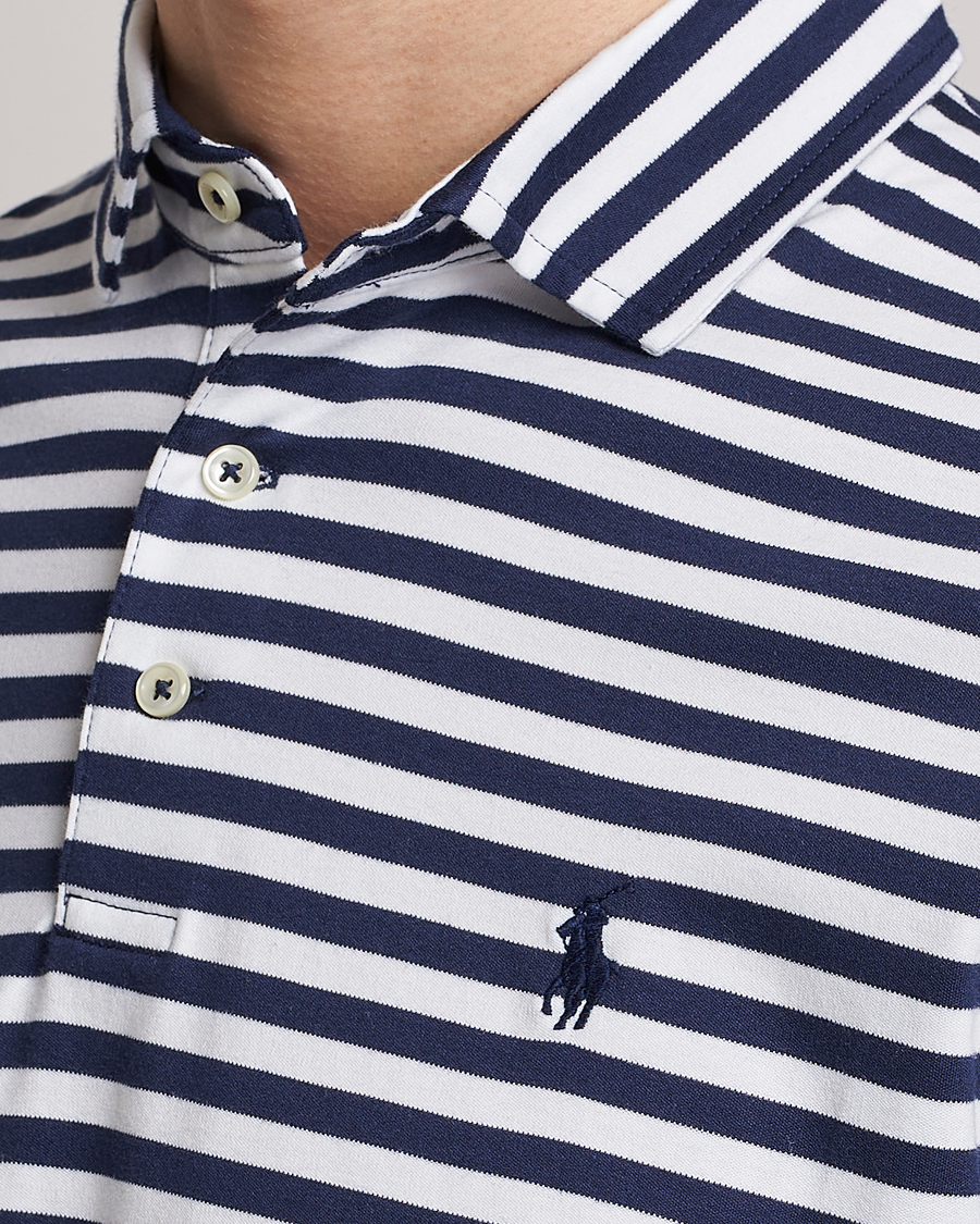 Herren | Poloshirts | Polo Ralph Lauren | Pima Cotton Striped Polo Navy/White
