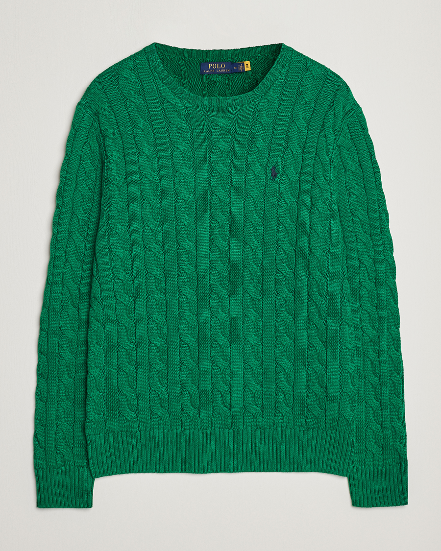 Herren | Pullover | Polo Ralph Lauren | Cotton Cable Pullover Athletic Green