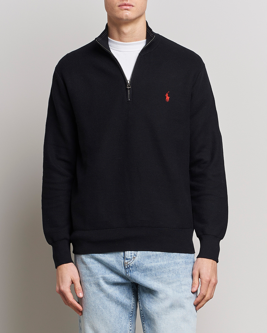 Herren | Pullover | Polo Ralph Lauren | Textured Half-Zip Black