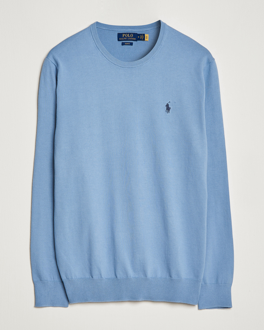 Herren | Pullover | Polo Ralph Lauren | Cotton Crew Neck Sweater Channel Blue
