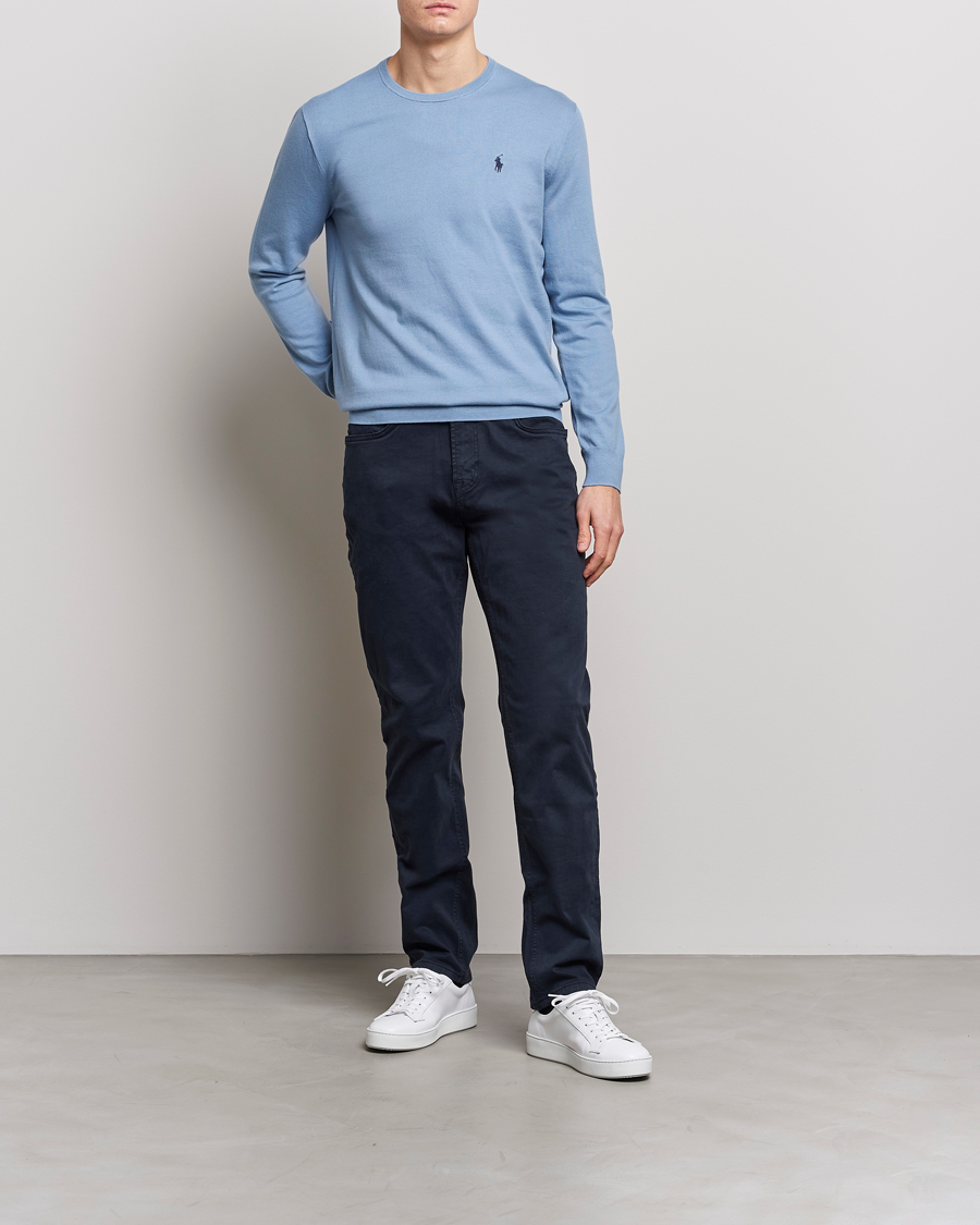Herren | Pullover | Polo Ralph Lauren | Cotton Crew Neck Sweater Channel Blue