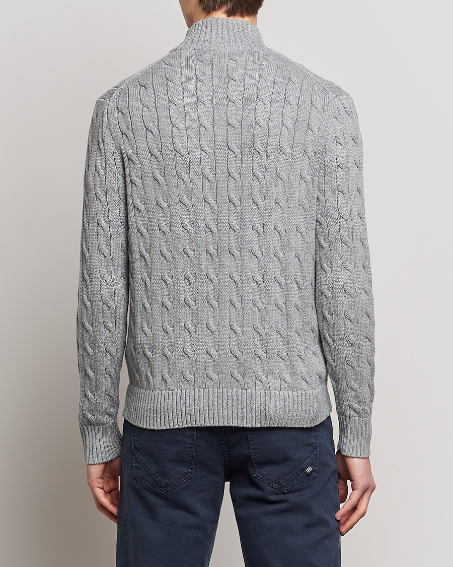 Herren | Pullover | Polo Ralph Lauren | Cotton Cable Full Zip Fawn Grey Heather