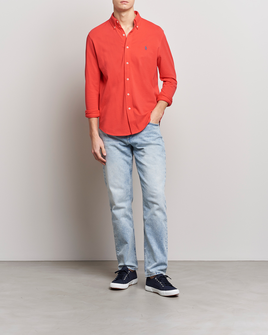 Herren | Hemden | Polo Ralph Lauren | Featherweight Mesh Shirt Red Reef
