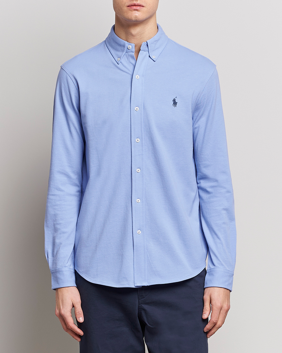 Herren | Hemden | Polo Ralph Lauren | Slim Fit Featherweight Mesh Shirt Lafayette Blue