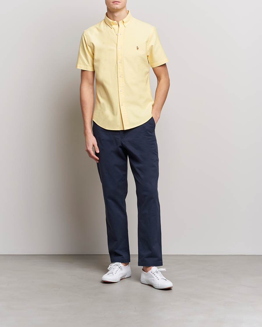 Herren | Hemden | Polo Ralph Lauren | Slim Fit Oxford Short Sleeve Shirt Yellow