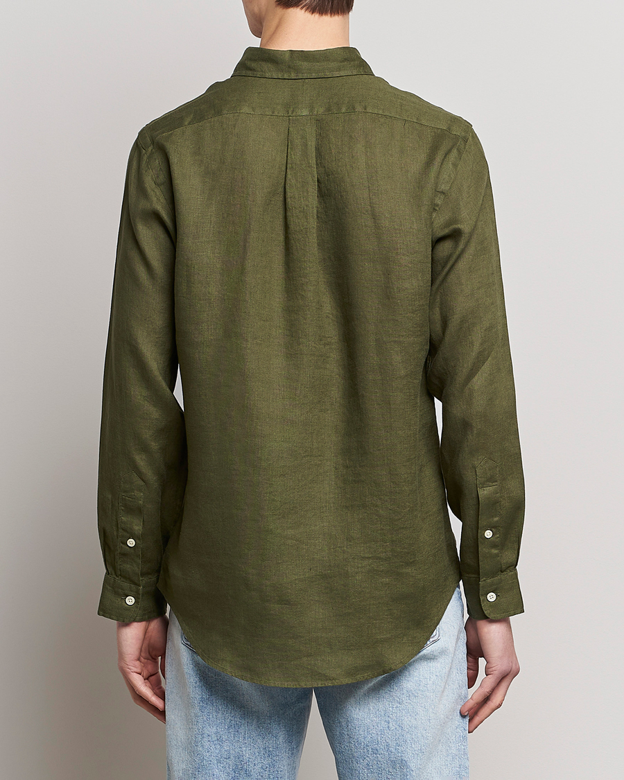 Herren | Hemden | Polo Ralph Lauren | Custom Fit Linen Button Down Dark Sage