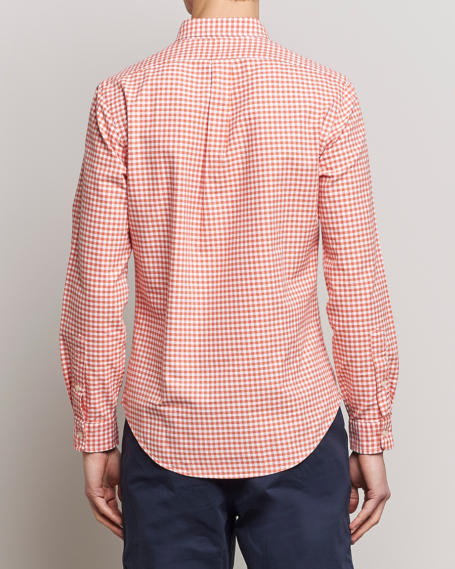 Herren | Hemden | Polo Ralph Lauren | Slim Fit Oxford Checked Shirt Orange/White