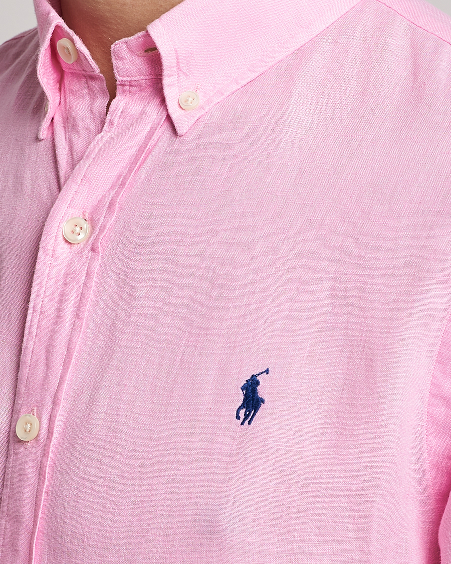 Herren | Hemden | Polo Ralph Lauren | Slim Fit Linen Button Down Shirt Carmel Pink