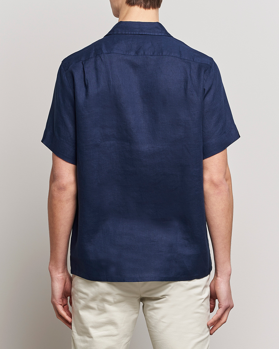 Herren | Hemden | Polo Ralph Lauren | Linen Camp Collar Short Sleeve Shirt Newport Navy