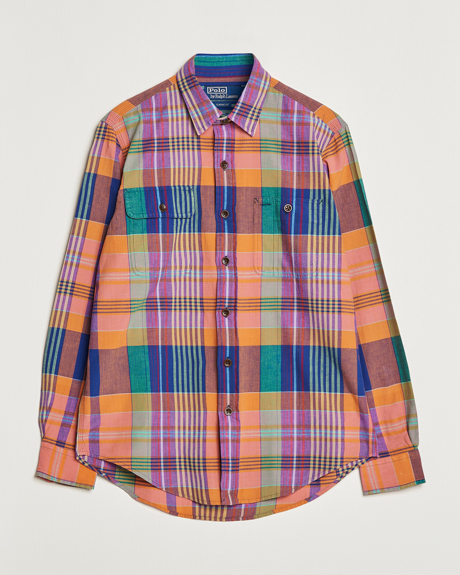 Herren | Hemden | Polo Ralph Lauren | Madras Checked Shirt Orange/Purple