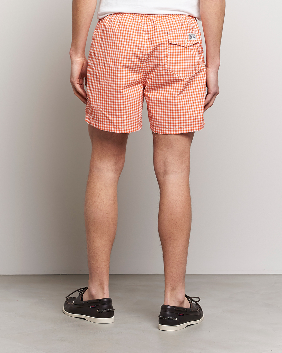 Herren | Badehosen | Polo Ralph Lauren | Traveler Gingham Swimshorts Sailing Orange